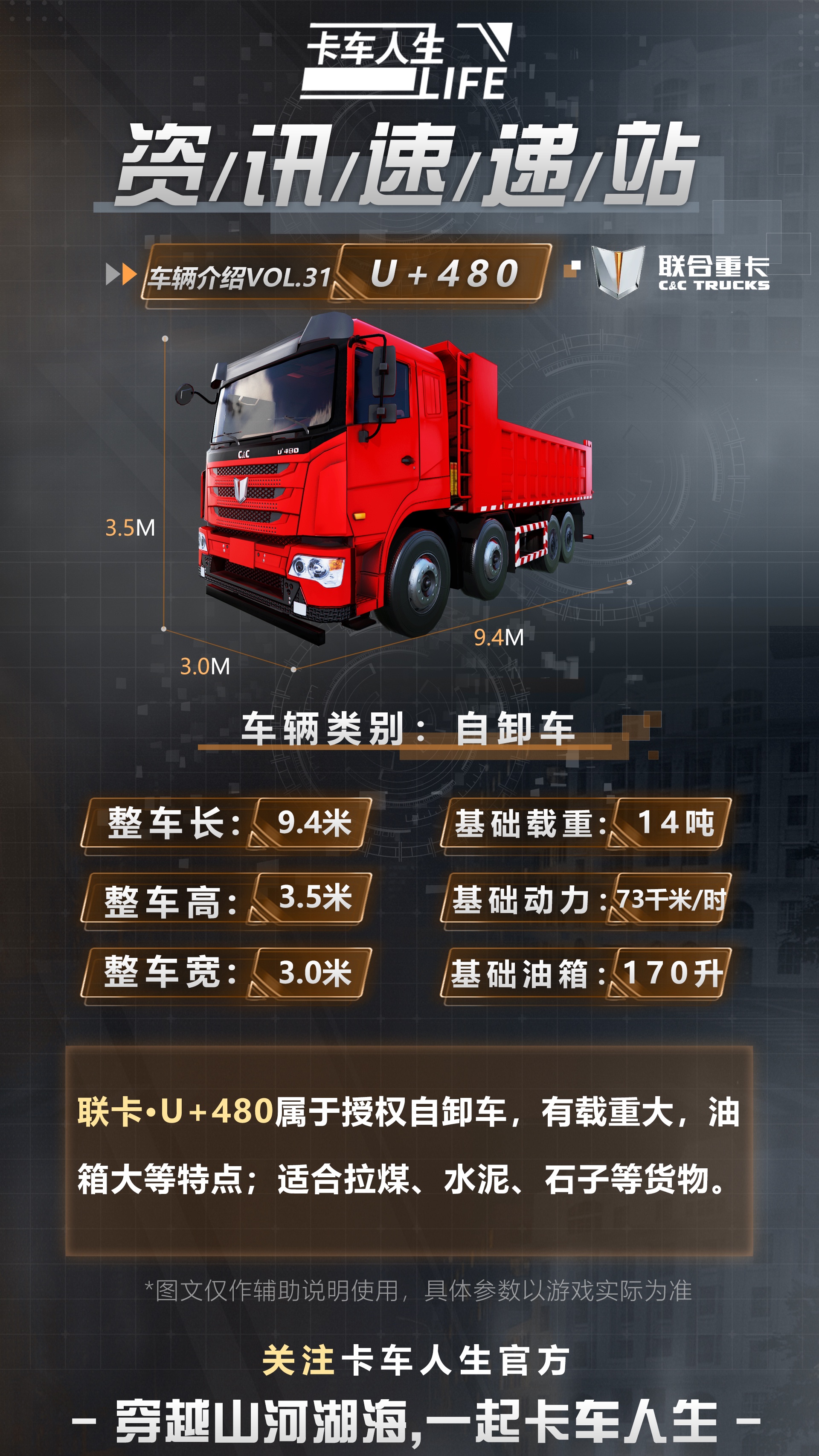 资讯速递站：新授权车「联合重卡U+480」登陆(图2)