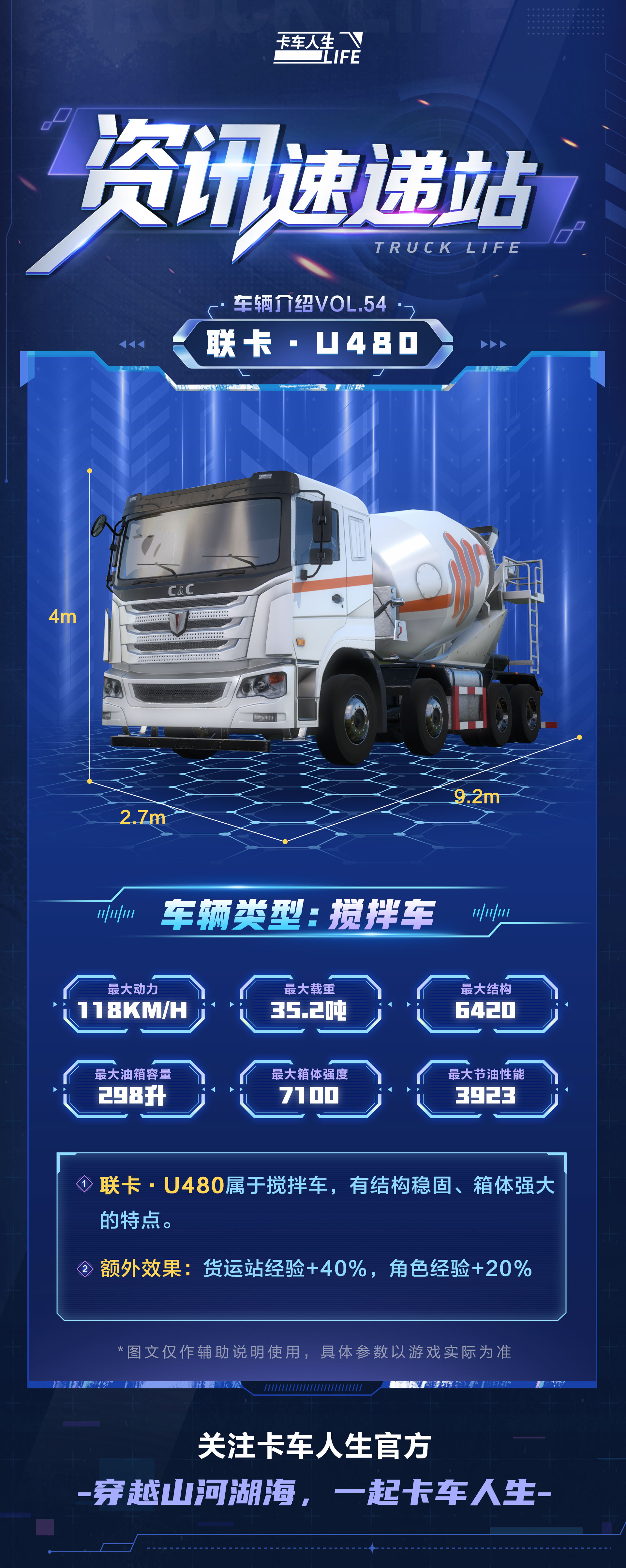 资讯速递站全新搅拌车「联卡·U480」来袭(图1)